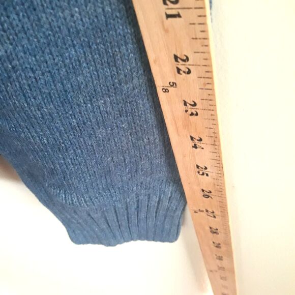 Croft & Barrow Mock Neck Sweater Men XXL Blue Slate Heather 1/4 Zip Up Knit - Picture 7 of 11